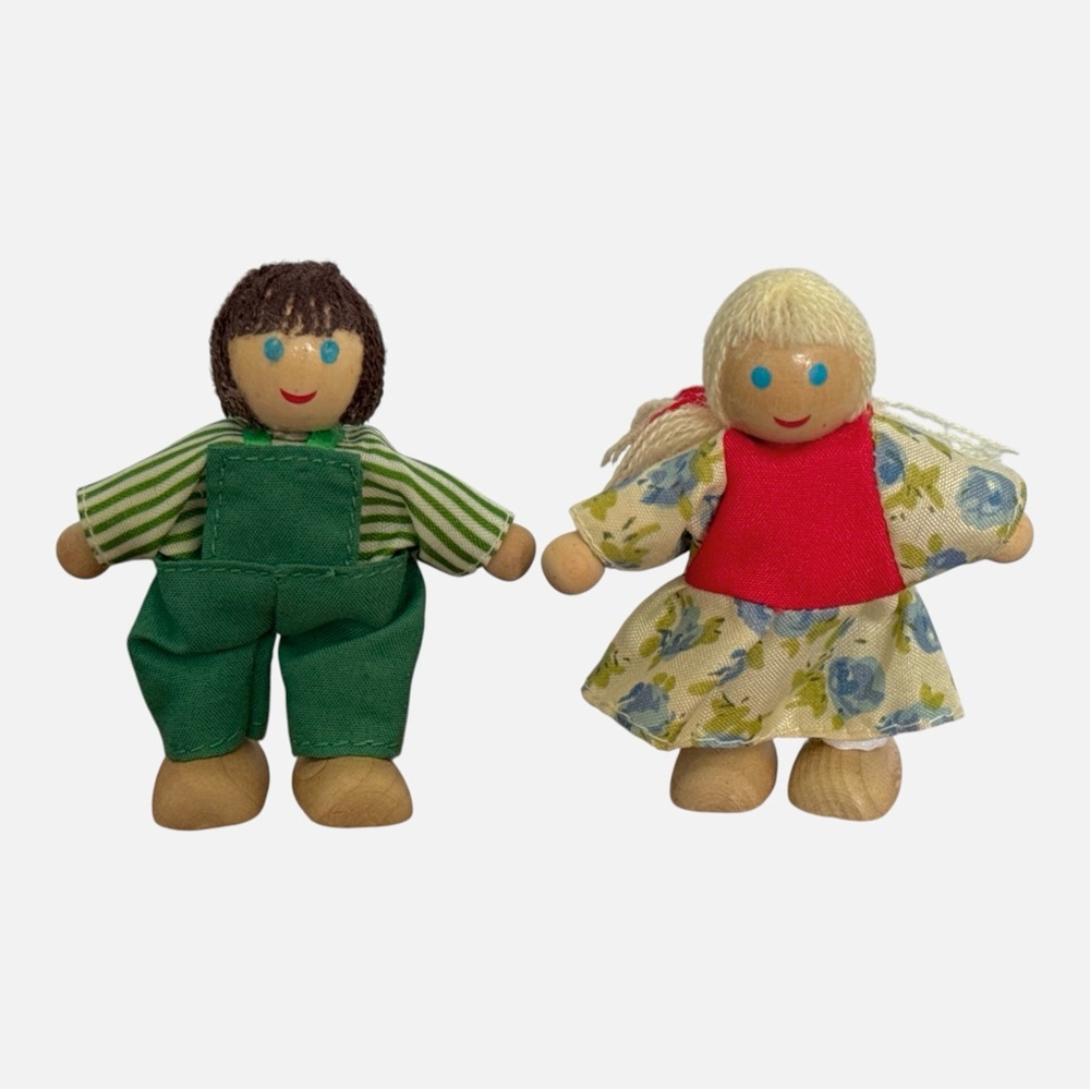 Replacement Melissa & Doug Wooden Poseable 3” Dolls